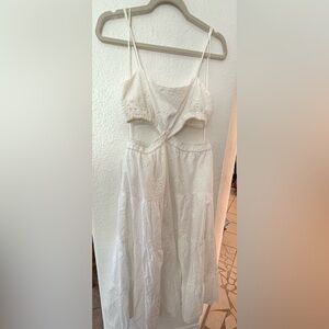 Altar’d State Eyelet long white dress